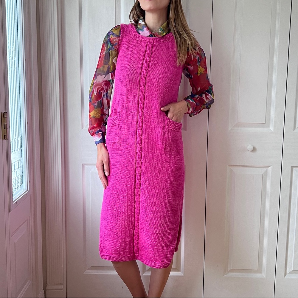 Pink Sleeveless Knit Dress